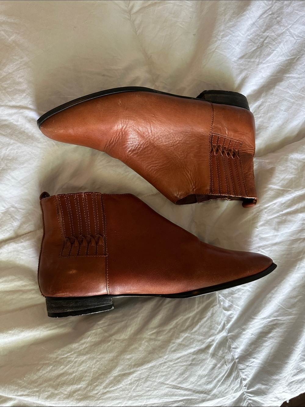Vintage Esprit - Brown Leather Ankle Boots - 7